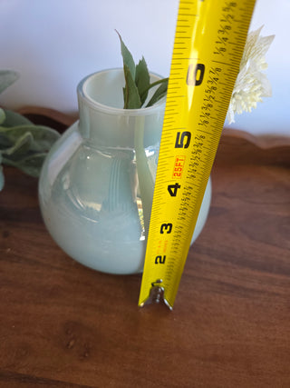 Blue Opaline Glass Bud Vase