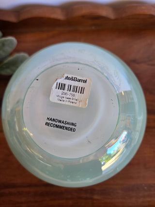 Blue Opaline Glass Bud Vase