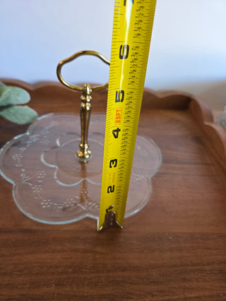 Vtg Pfaltzgraff Blossom Glass Tray