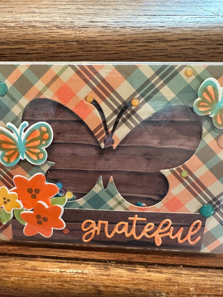 Friendship Card:  "grateful .." - shaker card mh RCD