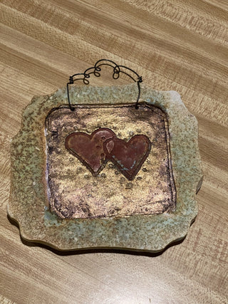 6" Original Art Hearts, Plaster--SP MTS