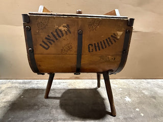 Antique wooden Union Butter Churn with paddle and handle RSV|89417