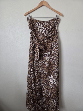 NEW! American Eagle leopard strapless 100% cotton jumpsuit RSV|163872