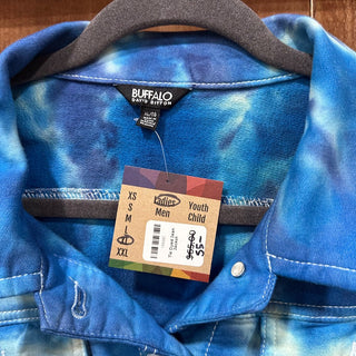 Buffalo Brand Jean Jacket Tie Dyed Blue Multi Size XL|50374