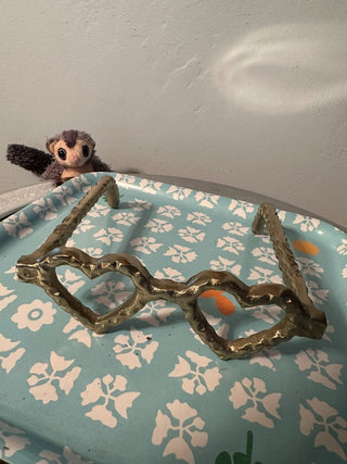 Eyeglass Faux Brass-tone MTS