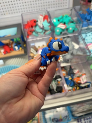 Velociraptor Wiggly Pal Blue/Orange