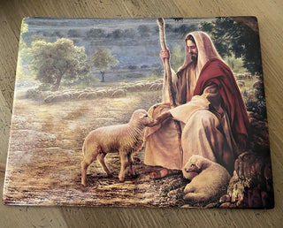 BEAUTIFUL BRADFORD EXCHANGE "THE SHEPHERD" CERAMIC PLAQUE 2000 VERY GOOD CONDITION 7" X 9" (KJS) RCD