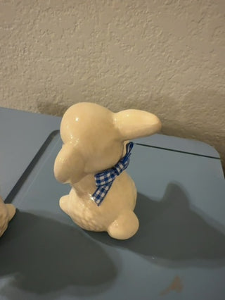 Vintage ceramic bunny set