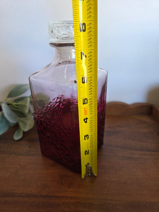Burgandy Ombre Glass Decanter