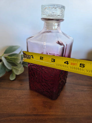Burgandy Ombre Glass Decanter
