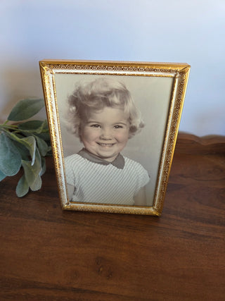 Vtg. 1950's Gold Metal Picture Frame
