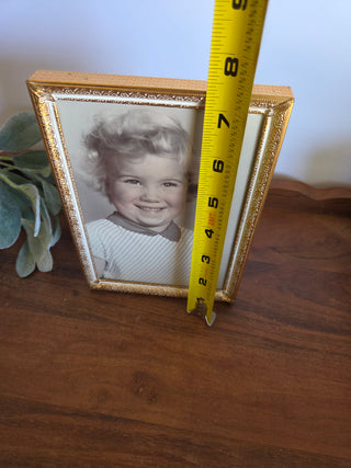 Vtg. 1950's Gold Metal Picture Frame