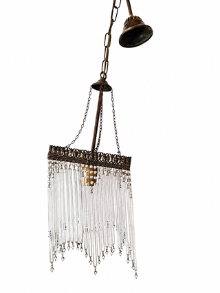 Vtg French Art Deco Chandelier