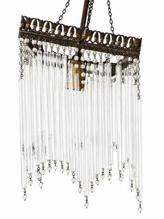 Vtg French Art Deco Chandelier