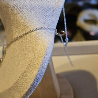 .925 ice blue dahlia lariat  18 in necklace|90140