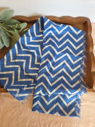 Ralph Lauren Blue/Wht Silk Scarf