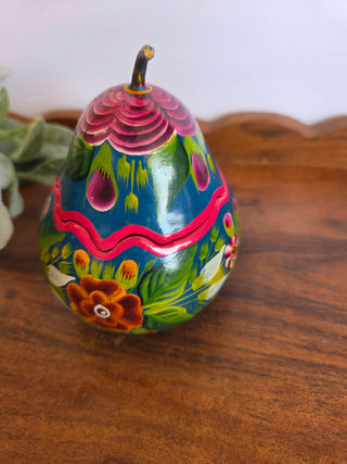 Handpainted Mexican Folk-Art Gourd