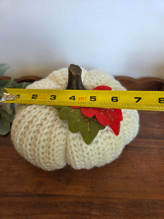White Knitted Pumpkin