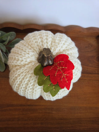 White Knitted Pumpkin