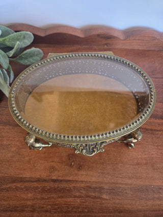 Hollywood Regency Gold Jewelry Box