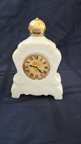 Avon milk glass "Clock bottle"|94880
