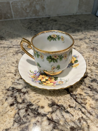 Royal Albert Summertime Series Yellow Floral Saucer with Matching Tea Cup (40) RCD|72233
