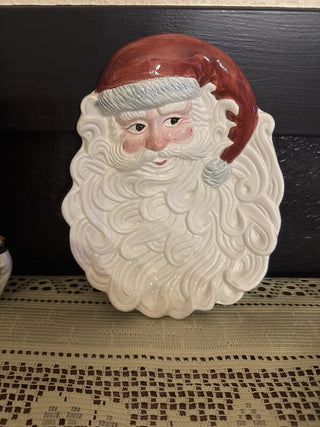 Vintage Small Handpainted Santa Plate -RCD|133815