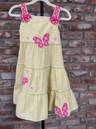 Emily Rose Seersucker Butterfly Dress Sz 5 01190225 RSV|54018