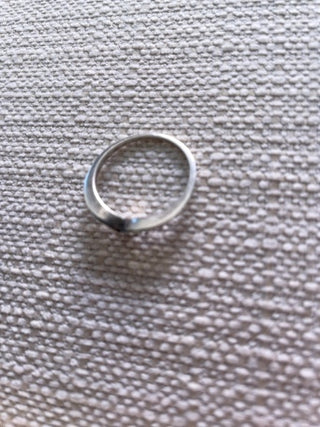 Sterling silver CZ wedding style band size 8.5