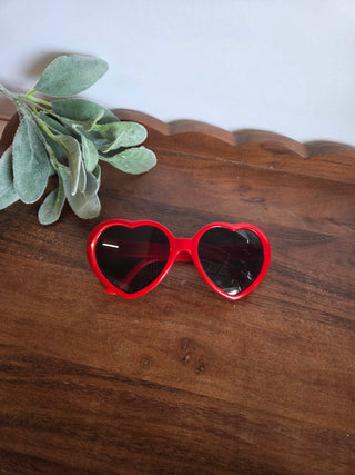Red Heart Shaped Sunglasses