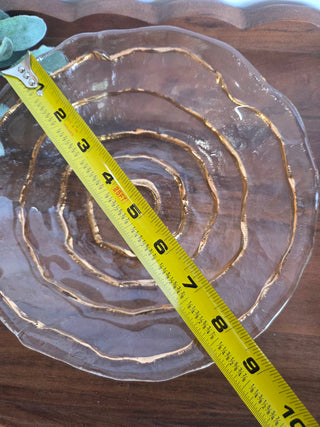 MCM- IVV Gold Spiral Glass Bowl
