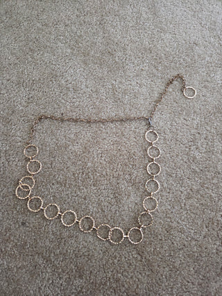 Vtg Gold Circle Metal Belt