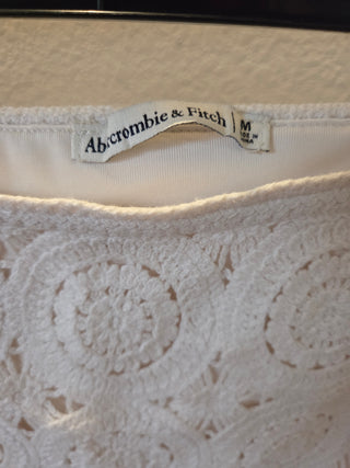 Abercrombie White Crochet Skirt (M)