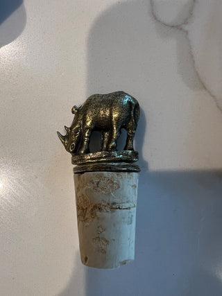 Brass Rhino Wine Stopper MTS|134939