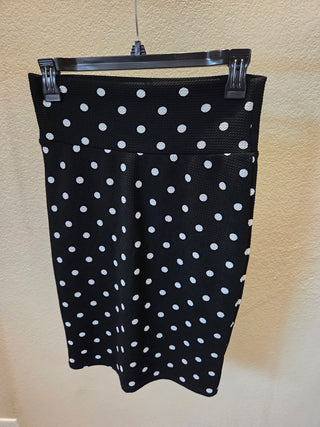 LuLaRoe Black&White Polka Dot Skirt (XS)