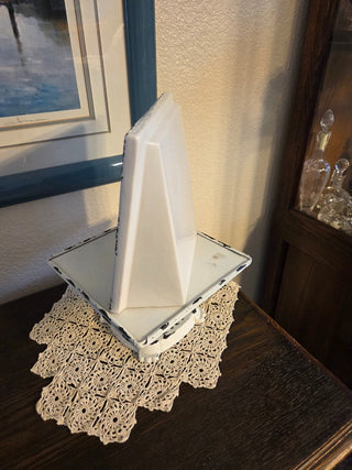 White Shabby Chic Ceramic Heart Planter, RCD