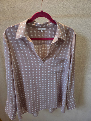 Pleione Long Sleeve Polka Dot Shirt (L)