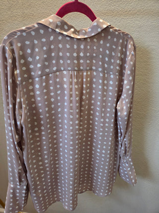 Pleione Long Sleeve Polka Dot Shirt (L)