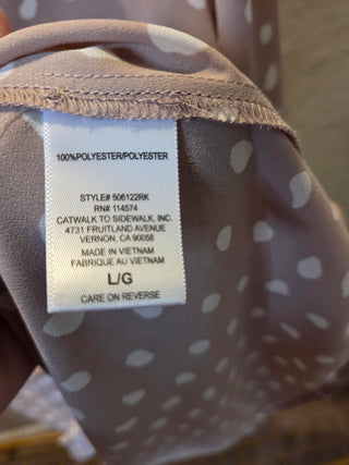 Pleione Long Sleeve Polka Dot Shirt (L)