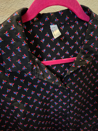 AA Black Cropped Button Shirt (M/L)