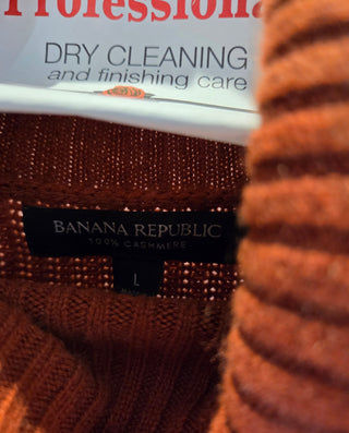Banana Republic Orange Cashmere Sweater (L)