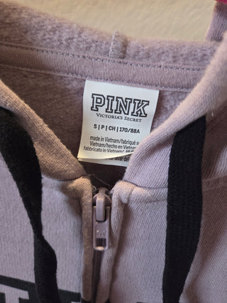PINK Zip Up Sweatshirt (S)