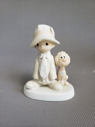 Vtg Precious Moments To A Special Dad Boy w/Dog RCD