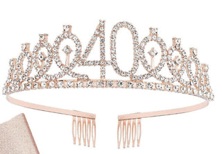 40th Birthday crown rose gold