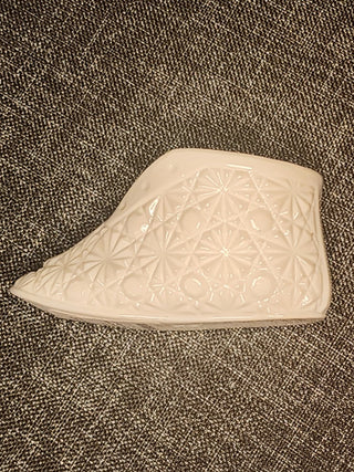 AY Vtg Fenton Milk Glass Baby Shoe RSV