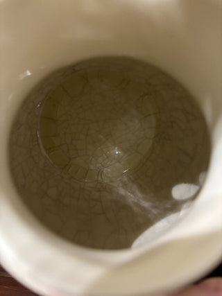 VTG Round Brown & Off White Pitcher NM MTS|79810