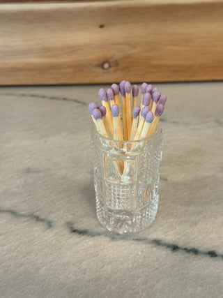 Sm glass match holder 2.5"