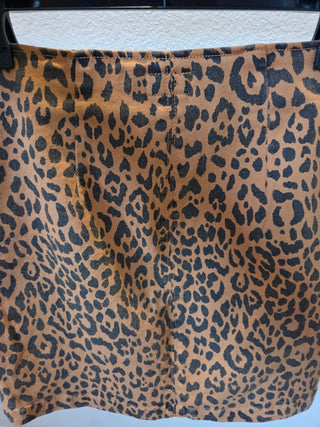 MOTHER Leopard Denim Mini Skirt (25)