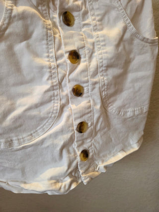 Marine Layer White Button Mini-Skirt (4)