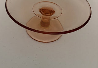 vintage pink depression candy or cheese plate rsv